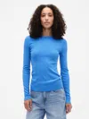 Gap Factory Essential Ribbed Crewneck T-shirt In Blue