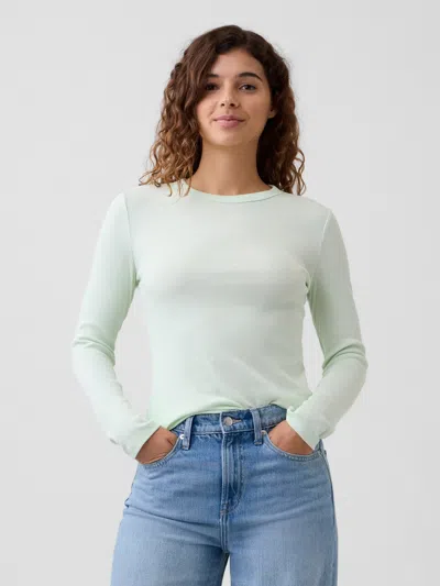 Gap Factory Essential Ribbed Crewneck T-shirt In Green