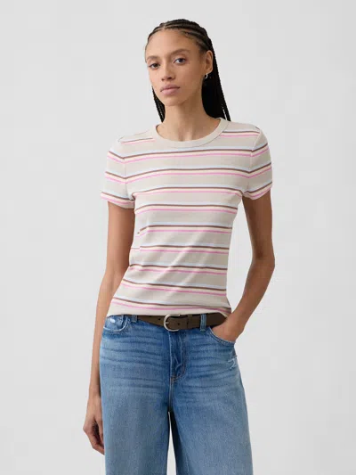 Gap Factory Essential Ribbed Crewneck T-shirt In Multi