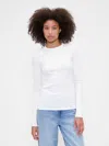 Gap Factory Essential Ribbed Crewneck T-shirt In White