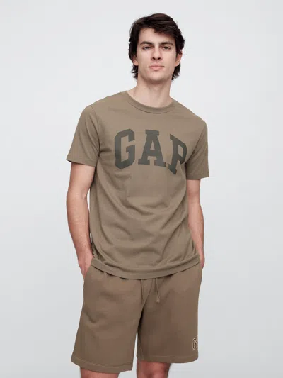 Gap Factory Everyday Soft Gap Logo T-shirt In Brown