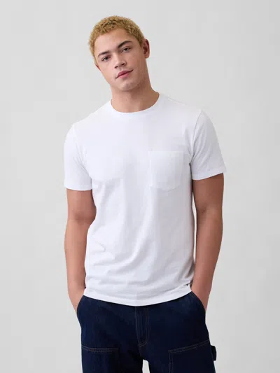 Gap Factory Everyday Soft Pocket T-shirt In White