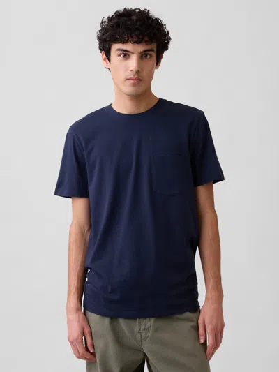 Gap Factory Everyday Soft Pocket T-shirt In Blue