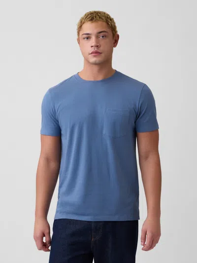 Gap Factory Everyday Soft Pocket T-shirt In Blue