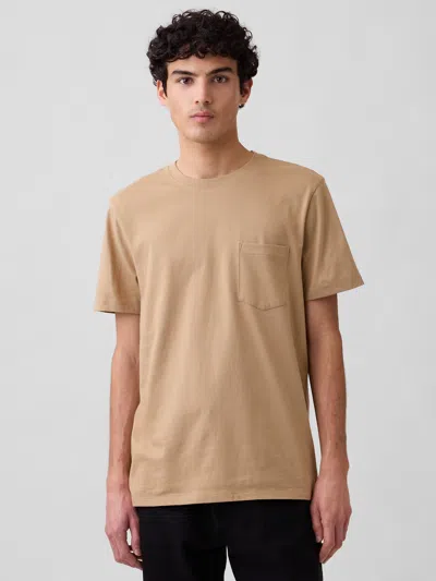 Gap Factory Everyday Soft Pocket T-shirt In Brown