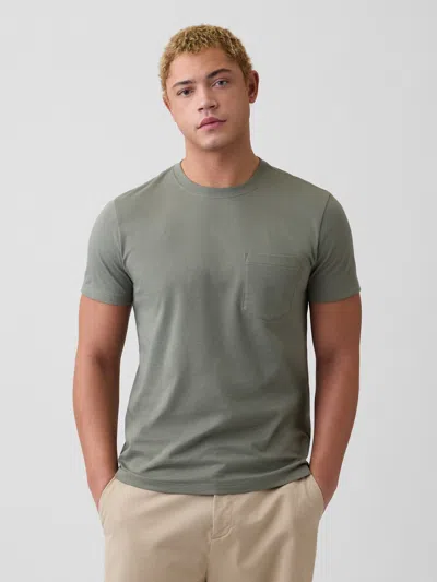 Gap Factory Everyday Soft Pocket T-shirt In Green