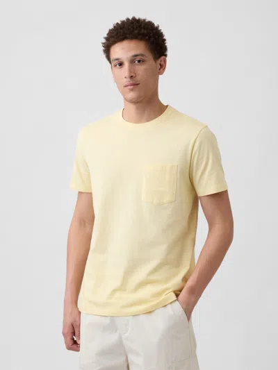 Gap Factory Everyday Soft Pocket T-shirt In Yellow
