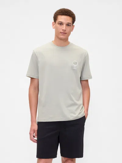 Gap Factory Everyday Soft Relaxed Gap Graphic T-shirt In Gray