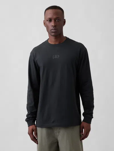 Gap Factory Everyday Soft Relaxed Gap Mini-logo T-shirt In Black