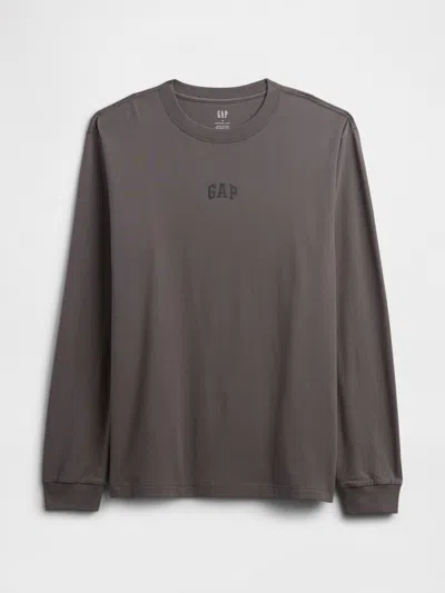 Gap Factory Everyday Soft Relaxed Gap Mini-logo T-shirt In Gray
