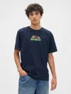 Gap Factory Everyday Soft Relaxed Graphic T-shirt In Blue