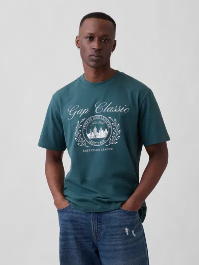 Gap Factory Everyday Soft Relaxed Graphic T-shirt In Blue