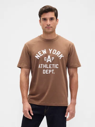 Gap Factory Everyday Soft Relaxed Graphic T-shirt In Brown