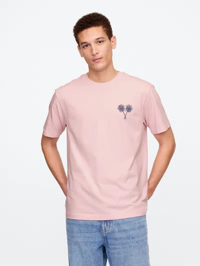 Gap Factory Everyday Soft Relaxed Graphic T-shirt In Pink