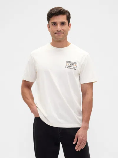 Gap Factory Everyday Soft Relaxed Graphic T-shirt In White
