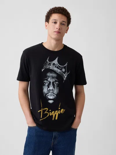Gap Factory Everyday Soft Relaxed Graphic T-shirt In Black