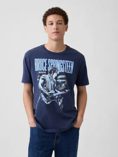 Gap Factory Everyday Soft Relaxed Graphic T-shirt In Blue