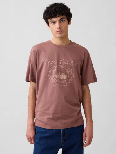 Gap Factory Everyday Soft Relaxed Graphic T-shirt In Brown