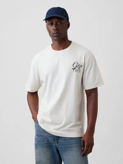 Gap Factory Everyday Soft Relaxed Graphic T-shirt In Tan Chino