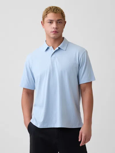 Gap Factory Everyday Soft Relaxed Polo Shirt Shirt In Blue