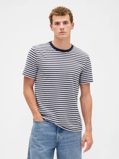 Gap Factory Everyday Soft Stripe Crewneck T-shirt In Blue