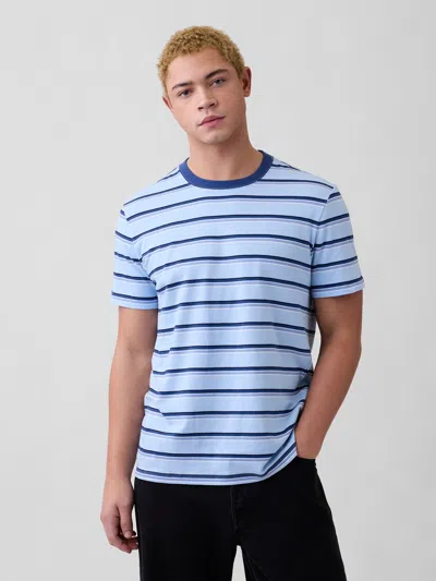 Gap Factory Everyday Soft Stripe Crewneck T-shirt In Blue