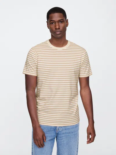 Gap Factory Everyday Soft Stripe Crewneck T-shirt In Gray