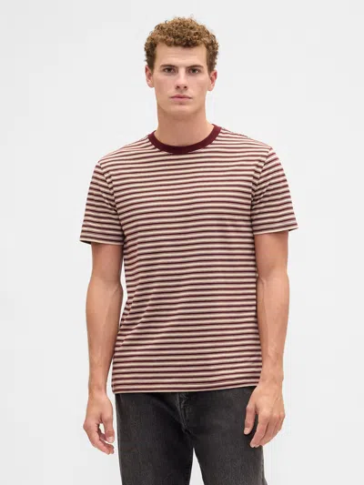 Gap Factory Everyday Soft Stripe Crewneck T-shirt In Red