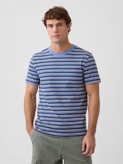 Gap Factory Everyday Soft Stripe Crewneck T-shirt In Blue