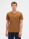 Gap Factory Everyday Soft V-neck T-shirt In Brown