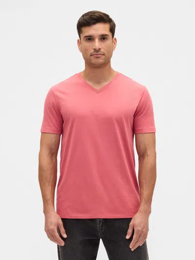 Gap Factory Everyday Soft V-neck T-shirt In Pink