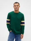 Gap Factory Everyday Soft Varsity Crewneck T-shirt In Brown