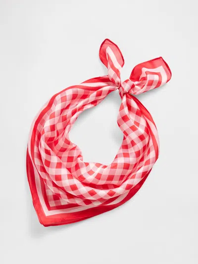 Gap Factory Faux-silk Scarf In Red