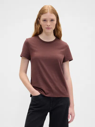 Gap Factory Favorite Crewneck T-shirt In Brown