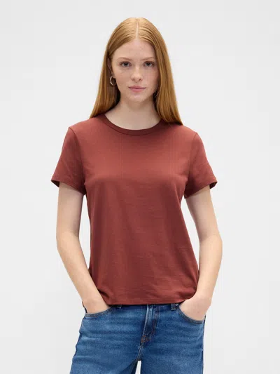 Gap Factory Favorite Crewneck T-shirt In Brown