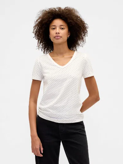 Gap Factory Favorite Print V-neck T-shirt In Multi