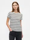 Gap Factory Favorite Stripe Crewneck T-shirt In White