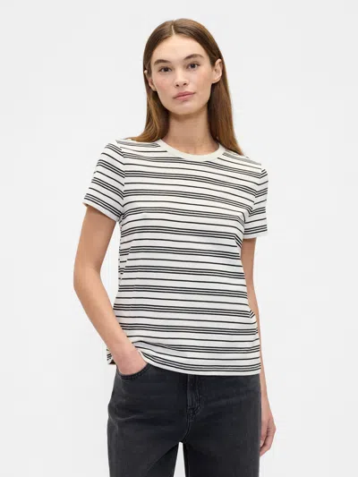 Gap Factory Favorite Stripe Crewneck T-shirt In White