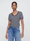 Gap Factory Favorite Stripe V-neck T-shirt In Multi