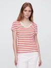 Gap Factory Favorite Stripe V-neck T-shirt In Multi