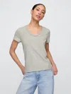 Gap Factory Favorite V-neck T-shirt In Gray