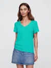 Gap Factory Favorite V-neck T-shirt In Green