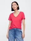 Gap Factory Favorite V-neck T-shirt In Pink