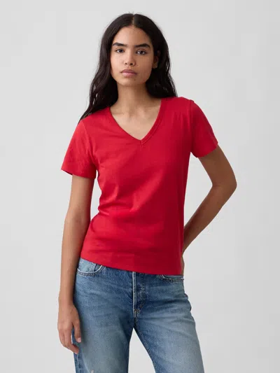 Gap Factory Favorite V-neck T-shirt In Red