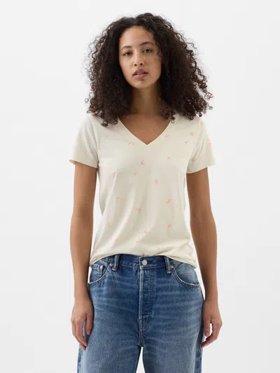 Gap Factory Favorite V-neck T-shirt In White