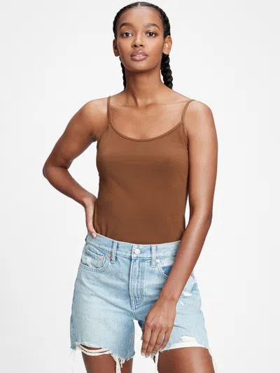 Gap Factory Fitted Cami In Brown