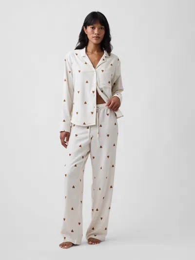 Gap Factory Flannel Pj Pants In White
