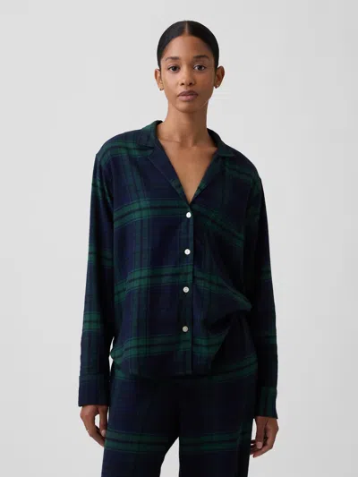 Gap Factory Flannel Pj Shirt In Blackwatch