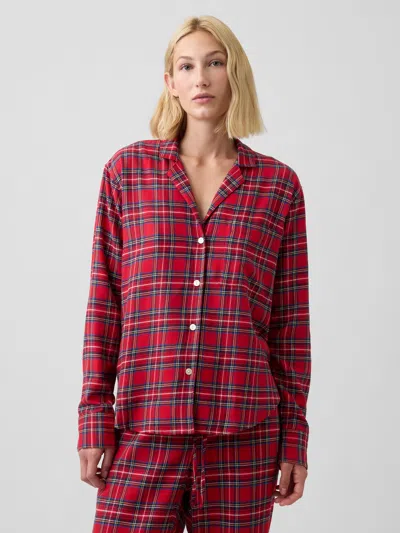 Gap Factory Flannel Pj Shirt In Tartan Plaid