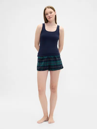 Gap Factory Flannel Pj Shorts In Blue
